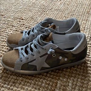 Golden Goose Camo Suede Silver Sole 38